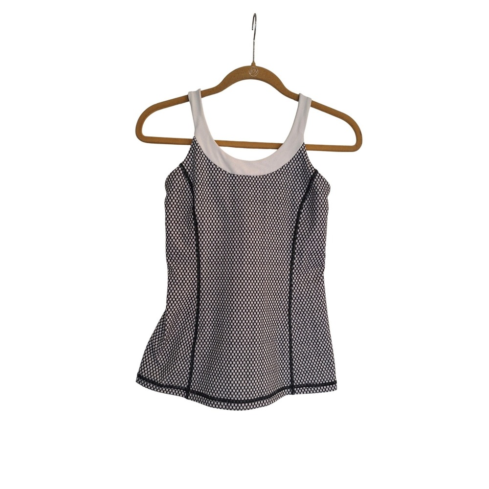 Lululemon Black White Tank Top size 6‎